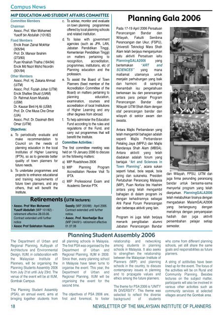 Download July 2006 Issue - Malaysian Institute of Planners
