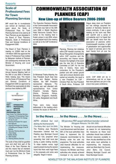 Download July 2006 Issue - Malaysian Institute of Planners
