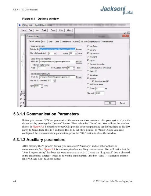 ULN-1100 User Manual - Jackson Labs Technologies, Inc.