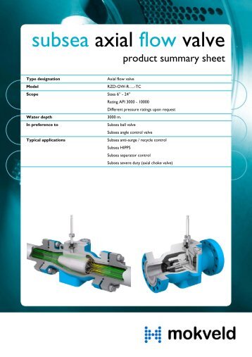 Subsea axial flow valve