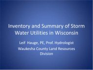 State Inventory & Summary of SW Districts (Leif Hauge) - Waukesha ...