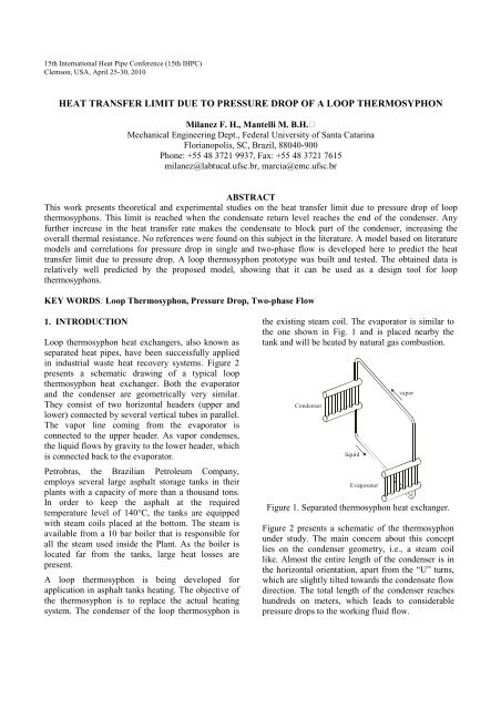 heat transfer limit due to pressure drop of a loop ... - LEPTEN