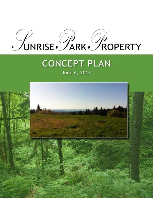 Sunrise Park Property Concept Plan - City of Tigard