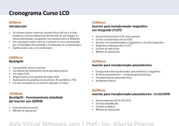Aula Virtual Yoreparo.com | Prof.: Ing. Alberto Picerno Cronograma ...
