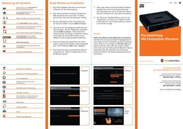 Handbuch HD Digital-Receiver KAON - Tele Columbus