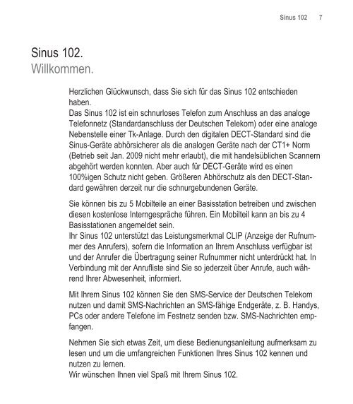 Sinus 102 - Telekom