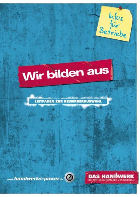 Leitfaden zur Bewerberauswahl - Handwerkskammer Konstanz