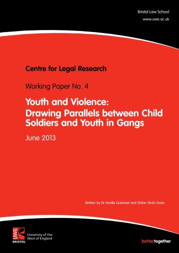 â¢ Youth and Violence: â¢ Drawing Parallels between Child Soldiers ...