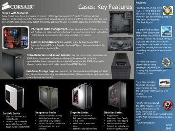Cases: Key Features - Corsair