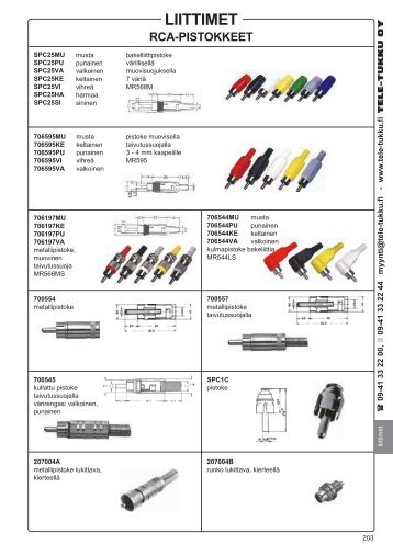 liittimet dc-pistokkeet - Tele-Tukku Oy
