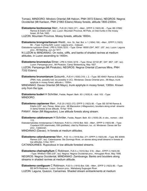 Family 65. URTICACEAE 1. Astrothalamus C Robinson Marianas ...