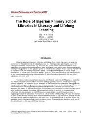 The Role of Nigerian Primary School Libraries in Literacy and ...