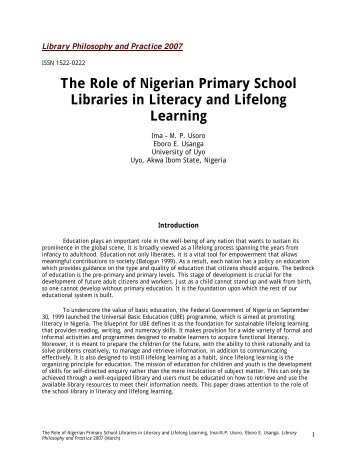 The Role of Nigerian Primary School Libraries in Literacy and ...