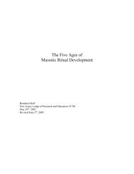 The Five Ages of Masonic Ritual Development - MasterMason.com