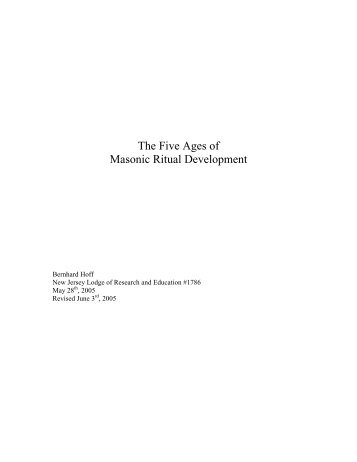 The Five Ages of Masonic Ritual Development - MasterMason.com