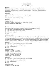 SHELL SCRIPT Exercícios de Fixação Exercício 1 Elaborar ... - Gerds