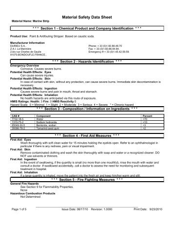 Marine Strip MSDS - Deks Olje