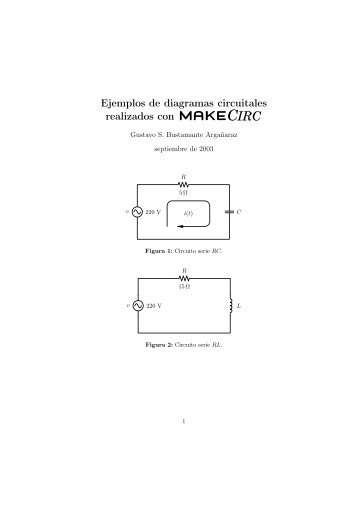 Ejemplos de diagramas circuitales realizados con MAKECIRC