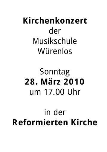 Programm - Schule WÃ¼renlos