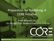 Preparation for Publishing: A CORE Initiative - OPTI-West