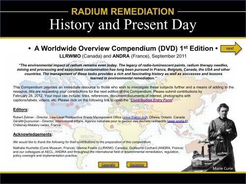 Radium Remediation - Andra
