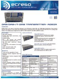 Brochure Ecreso DMB Transmitter Adria - SLG Broadcast AG