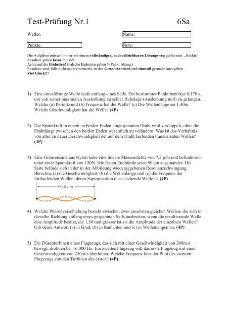 Test-PrÃ¼fung Nr.1 6Sa