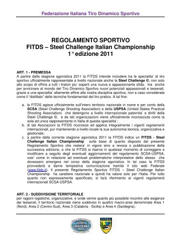 Regolamento Sportivo FITDS Steel Challenge Italian Championship ...