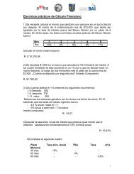 Ejercicios prácticos de Cálculo Financiero - AMBA