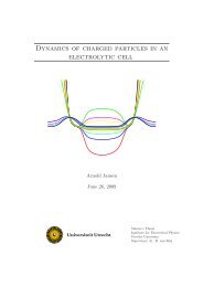 Dynamics of charged particles in an electrolytic cell - Utrecht University