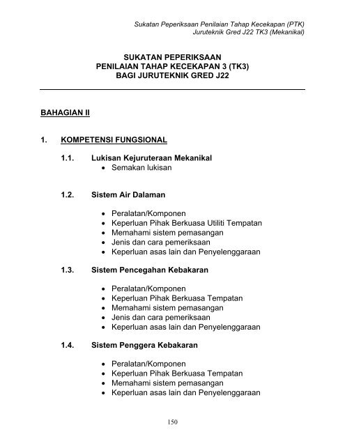 SUKATAN PEPERIKSAAN PENILAIAN TAHAP KECEKAPAN 3 (TK3 ...