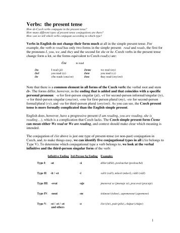 Verbs: the present tense - Cokdybysme.net