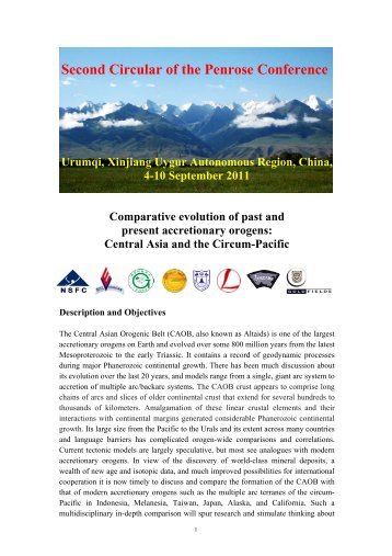 Second Circular of the Penrose Conference Urumqi, Xinjiang Uygur ...