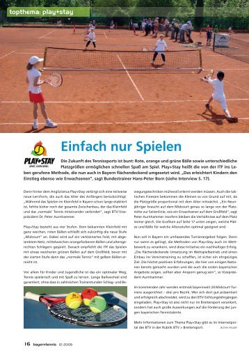 topthema: play+stay - Tennisschule Markus Menzler