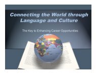 Connecting the World through Language and Culture - Network of ...