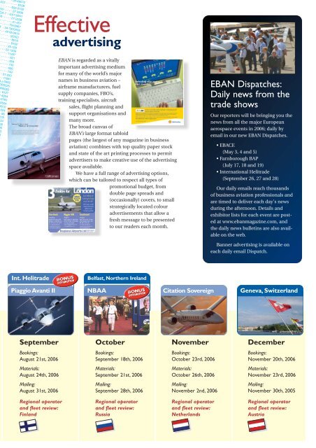 EBAN media brochure 2006 - European Business Air News