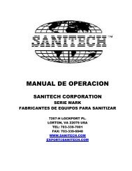 MANUAL DE OPERACION - Sanitech Corporation