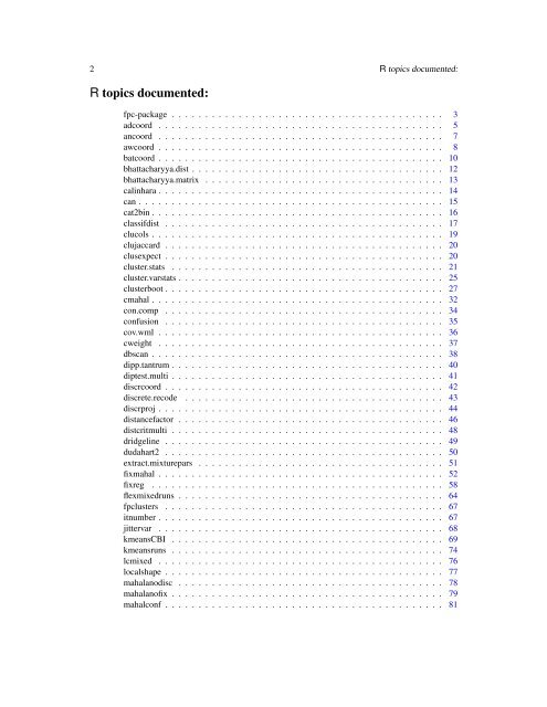 Package 'fpc' - open source solution for an Internet free, intelligent ...