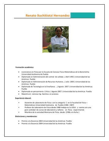 Renato Xochitiotzi Hernandez - web - Universidad de las AmÃ©ricas