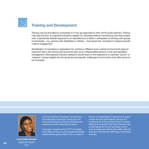 Roadmap to Corporate Volunteering 2009 - UNDP Trinidad and ...