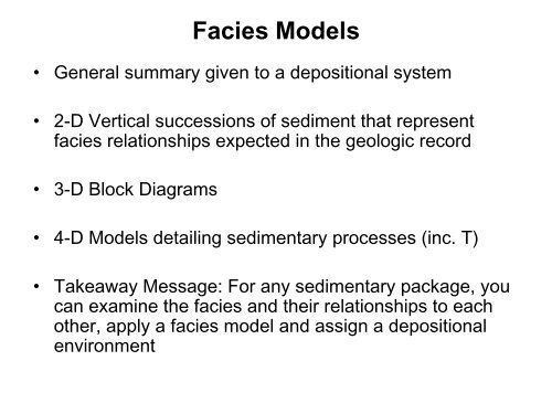 Sedimentary Facies