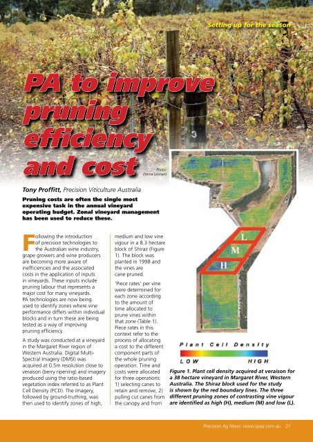 PA to improve pruning efficiency and cost - SPAA