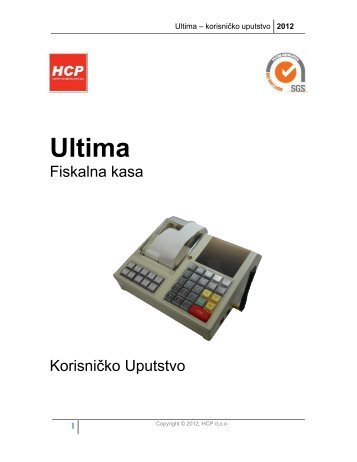 ultima_korisnicko uputstvo.pdf - HCP doo | HCP