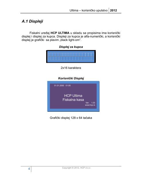 ultima_korisnicko uputstvo.pdf - HCP doo | HCP