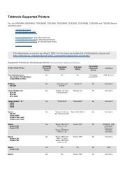 Supported Printers for Oscilloscopes : Tektronix - Tequipment.net