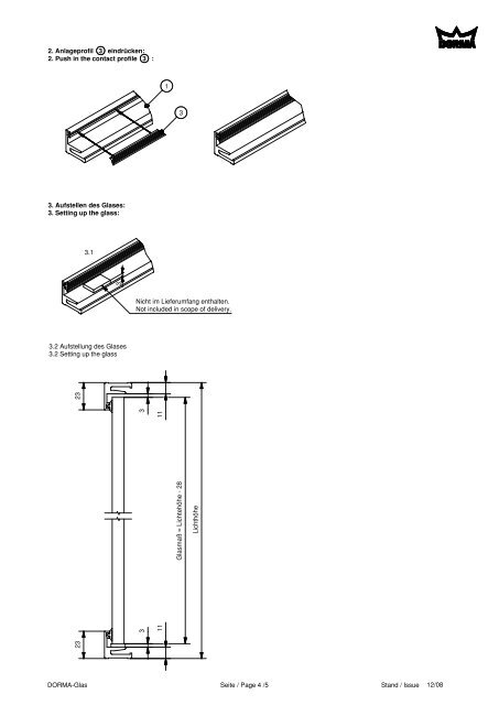 Montageanleitung DORMA Wandanschluss-Rahmensystem MR 22 ...