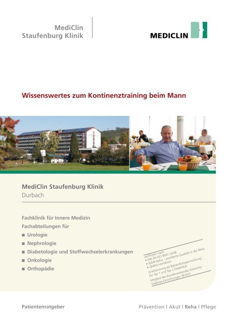 Wissenswertes zum Kontinenztraining beim Mann - MediClin