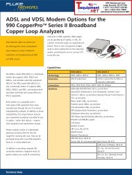 ADSL and VDSL Modem Options for the 990 ... - Fluke Networks