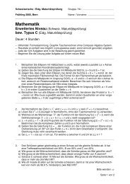 Mathematik Erweitertes Niveau - Mathenachhilfe.ch