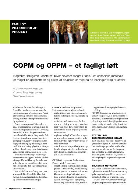 [pdf] COPM og OPPM - et fagligt lÃƒÂ¸ft - Ergoterapeutforeningen
